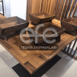 Masif Ahşap Yarı Silindirik Kutu