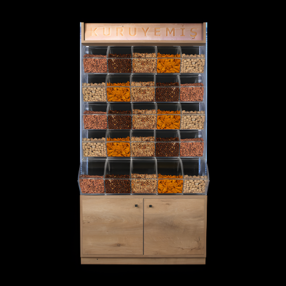 Pleksi Taşıyıcılı Dolaplı Combo Kutu Set Stand